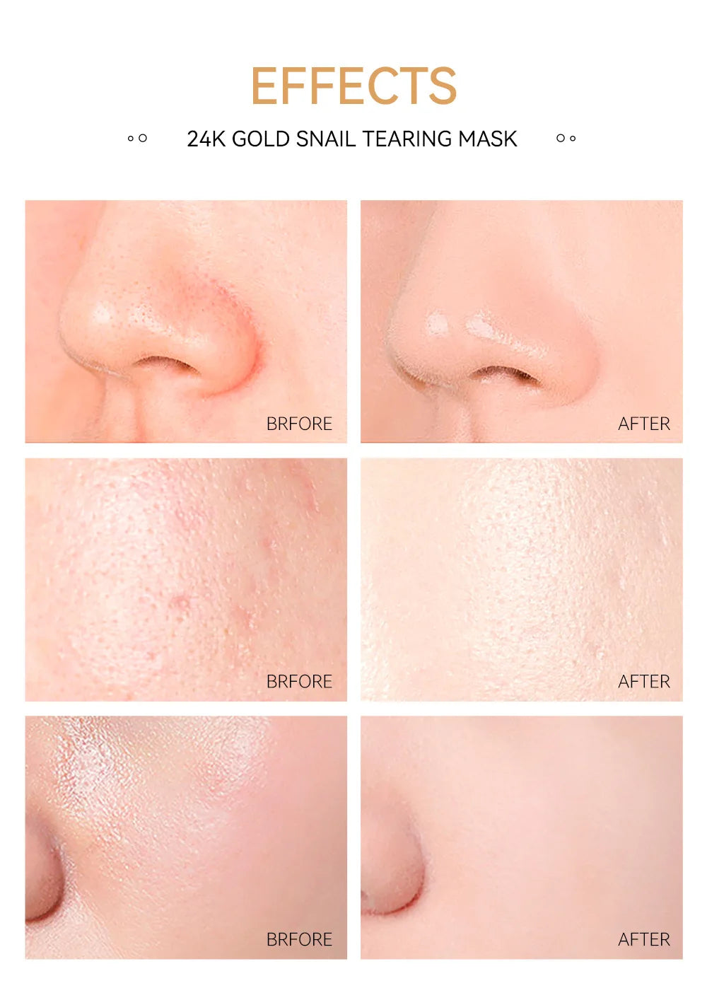 LAIKOU 24K Gold Sakura Peeling Gesichtsmaske Anti Falten  Mitesser Entfernung Gesichts Abreißmaske Hautpflegeprodukte