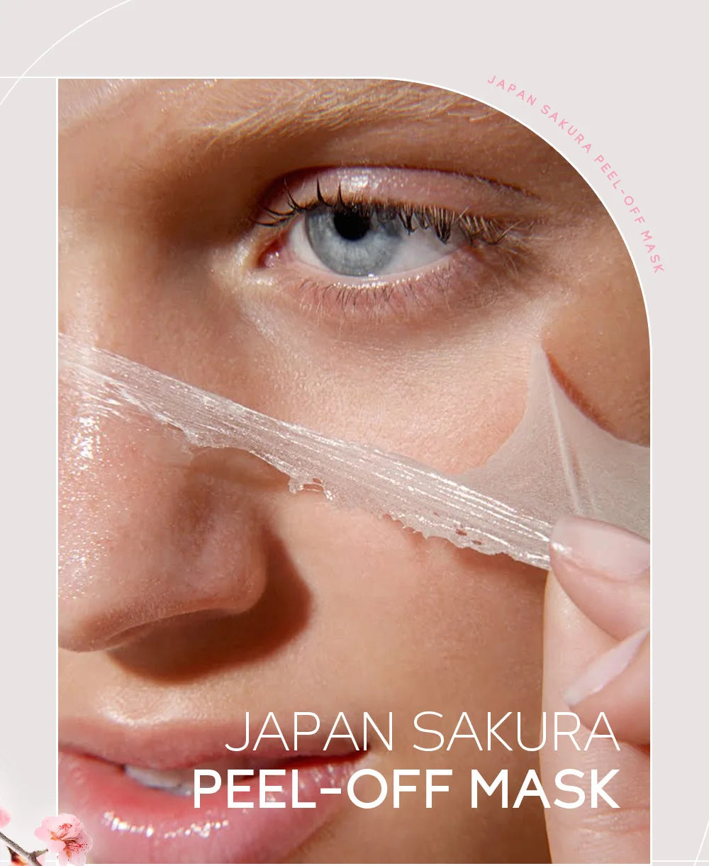 LAIKOU 24K Gold Sakura Peeling Gesichtsmaske Anti Falten  Mitesser Entfernung Gesichts Abreißmaske Hautpflegeprodukte