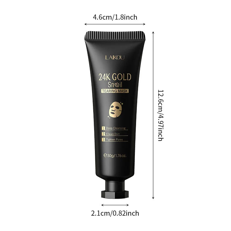 LAIKOU 24K Gold Sakura Peeling Gesichtsmaske Anti Falten  Mitesser Entfernung Gesichts Abreißmaske Hautpflegeprodukte