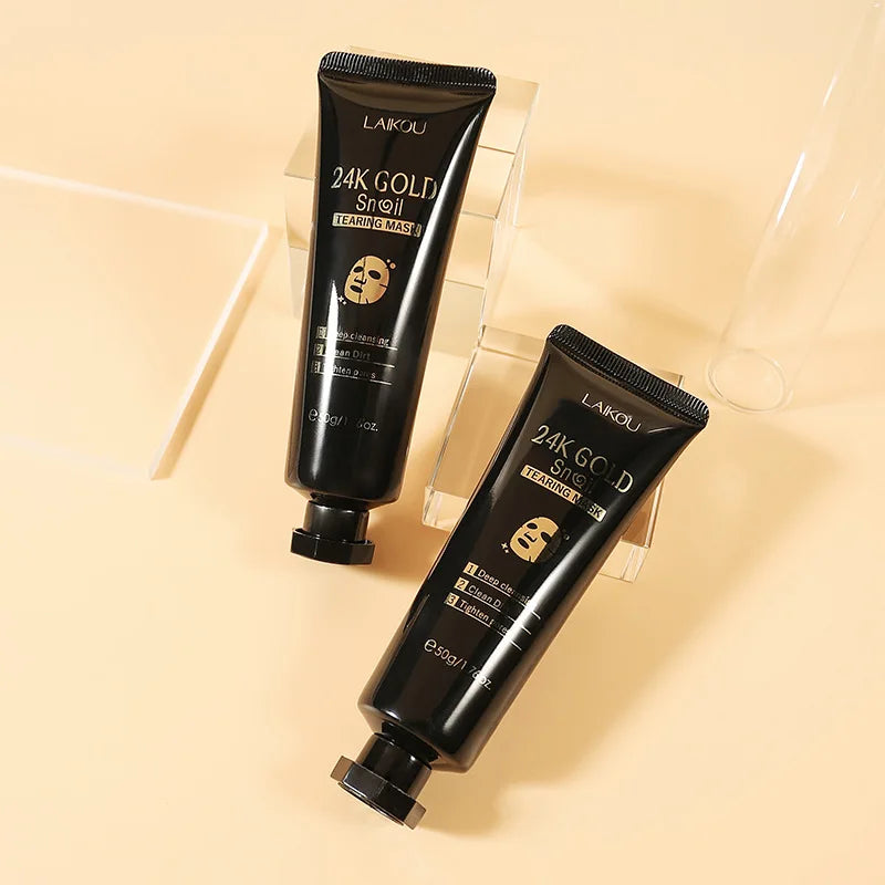 LAIKOU 24K Gold Sakura Peeling Gesichtsmaske Anti Falten  Mitesser Entfernung Gesichts Abreißmaske Hautpflegeprodukte
